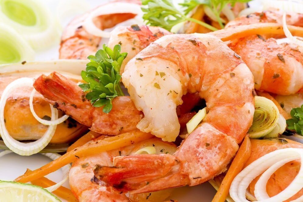 shrimp and vegetables for efficiency