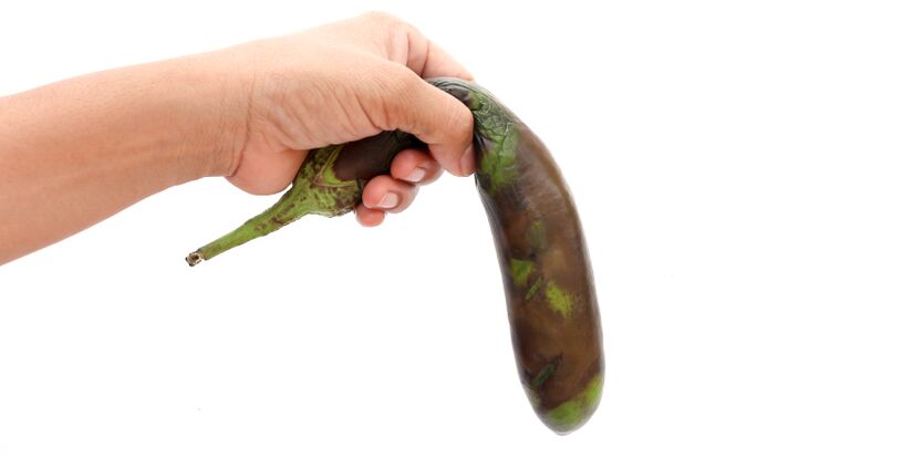 flabby vegetables symbolize foods harmful to potency