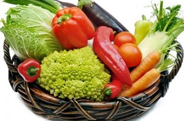 A list of vegetables to increase efficiency